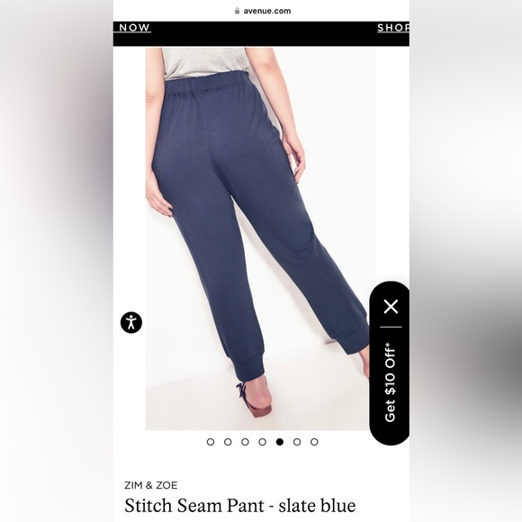 From Avenue: Zim & Zoe stitch seam pants. Size 22. Slate blue. Nice joggers. - Picture 4 of 9
